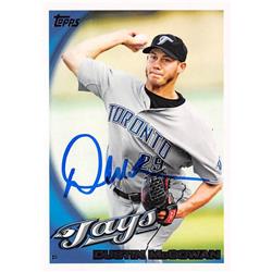 622759 Dustin McGowan Autographed Baseball Card - Toronto Blue Jays 2010 Topps - No.405