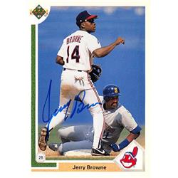 622818 Jerry Browne Autographed Baseball Card - Cleveland Indians 1991 Upper Deck - No.116