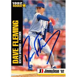 622998 Dave Fleming Autographed Baseball Card - Seattle Mariners 1992 Jimmy Dean Rookie - No.6 -  Autograph Warehouse