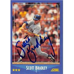 623015 Scott Bradley Autographed Baseball Card - Seattle Mariners 1988 Score - No.151
