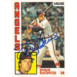 623192 Doug DeCinces Autographed Baseball Card - California Angels 1984 O-Pee-Chee - No.82