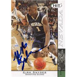623684 Kirk Snyder Autographed Basketball Card - Nevada Wolf Pack 2004 Sage Hit Rookie - No.16