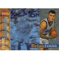 623687 Brian Evans Autographed Basketball Card - Orlando Magic 1997 Topps Stadium Club Rookie Showcase - No.RS22