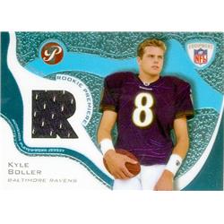 624842 Kyle Boller Player Worn Jersey Patch Football Card - Baltimore Ravens 2003 Topps Prime Rookie Premiere - No.RPRKB