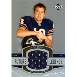 Kyle Orton Player Worn Jersey Patch Football Card - Chicago Bears 2005 Upper Deck Future Legends - No.FLKO