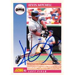 626056 Kevin Mitchell Autographed Baseball Card - San Francisco Giants 1992 Score - No.640