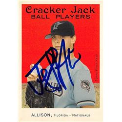 626092 Jeffrey Allison Autographed Baseball Card - Florida Marlins 2004 Topps Cracker Jack Rookie - No.207