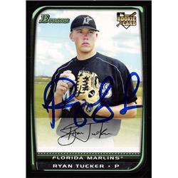626095 Ryan Tucker Autographed Baseball Card - Florida Marlins 2008 Bowman Rookie - No.BDP37