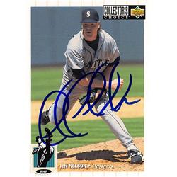 626265 Jeff Nelson Autographed Baseball Card - Seattle Mariners 1994 Upper Deck - No.609