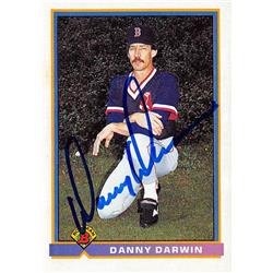 626288 Danny Darwin Autographed Baseball Card - Boston Red Sox 1991 Bowman - No.111