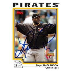 626322 Lloyd McClendon Autographed Baseball Card - Pittsburgh Pirates 2003 Topps - No.289