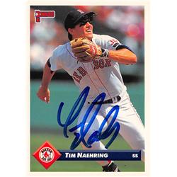 626406 Tim Naehring Autographed Baseball Card - Boston Red Sox 1993 Donruss - No.399