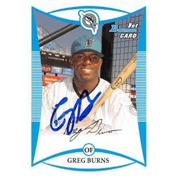 626443 Greg Burns Autographed Baseball Card - Florida Marlins 2008 Bowman 1st Rookie - No.BP48