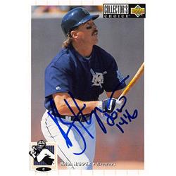 626600 Brian Harper Autographed Baseball Card - Milwaukee Brewers 1994 Upper Deck - No.492