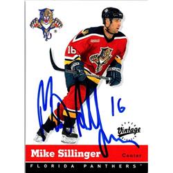 Mike Sillinger Autographed Hockey Card - Florida Panthers, FT 2000 Upper Deck Vintage - No.159