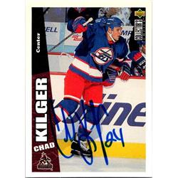 652222 Chad Kilger Autographed Hockey Card - Phoenix Coyotes, FT 1996 Upper Deck - No.200