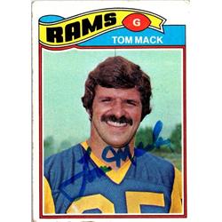 652998 Tom Mack Autographed Football Card - Los Angeles Rams, SC 1977 Topps - No.265