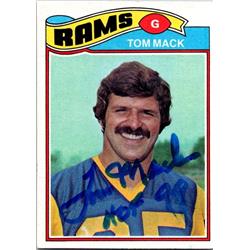 652999 Tom Mack Autographed Football Card - Los Angeles Rams, SC 1977 Topps - No.265 HOF 99