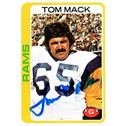 653002 Tom Mack Autographed Football Card - Los Angeles Rams, SC 1978 Topps - No.80