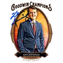 653178 Ken Jennings Autographed Trading Card - Legendary Jeopardy Champion 2020 Upper Deck Goodwin Champions - No.19 -  Autograph Warehouse
