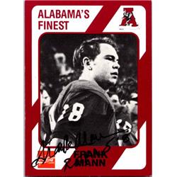 653715 Frank Mann Autographed Football Card - Alabama Crimson Tide 1989 Collegiate Collection Coca Cola - No.178 -  Autograph Warehouse