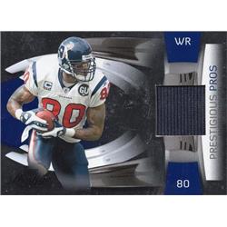 653784 Andre Johnson Player Worn Jersey Patch Football Card - Houston Texans 2009 Panini Playoff Prestige - No.3 LE 9-250