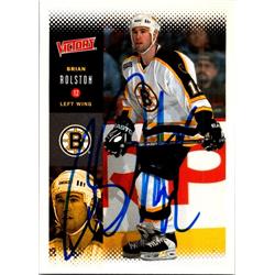 Brian Rolston Autographed Hockey Card - Boston Bruins, FT 2000 Upper Deck Victory - No.18