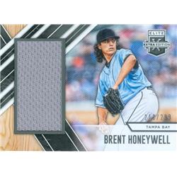 583260 Brent Honeywell Player Worn Jersey Patch Baseball Card - Tampa Bay Rays 2017 Panini Elite Extra Edition - No.JMBH LE 211-299