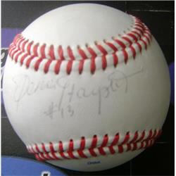 584043 Dennis Haysbert Autographed Baseball - Unofficial Ball Pedro Cerrano Major League 24 Actor Light Signature As Pictured