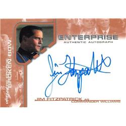 584358 Jim Fitzpatrick Signed Trading Card - Enterprise as Commander Williams 2002 Star Trek - No.BBA12 Certified Insert 67
