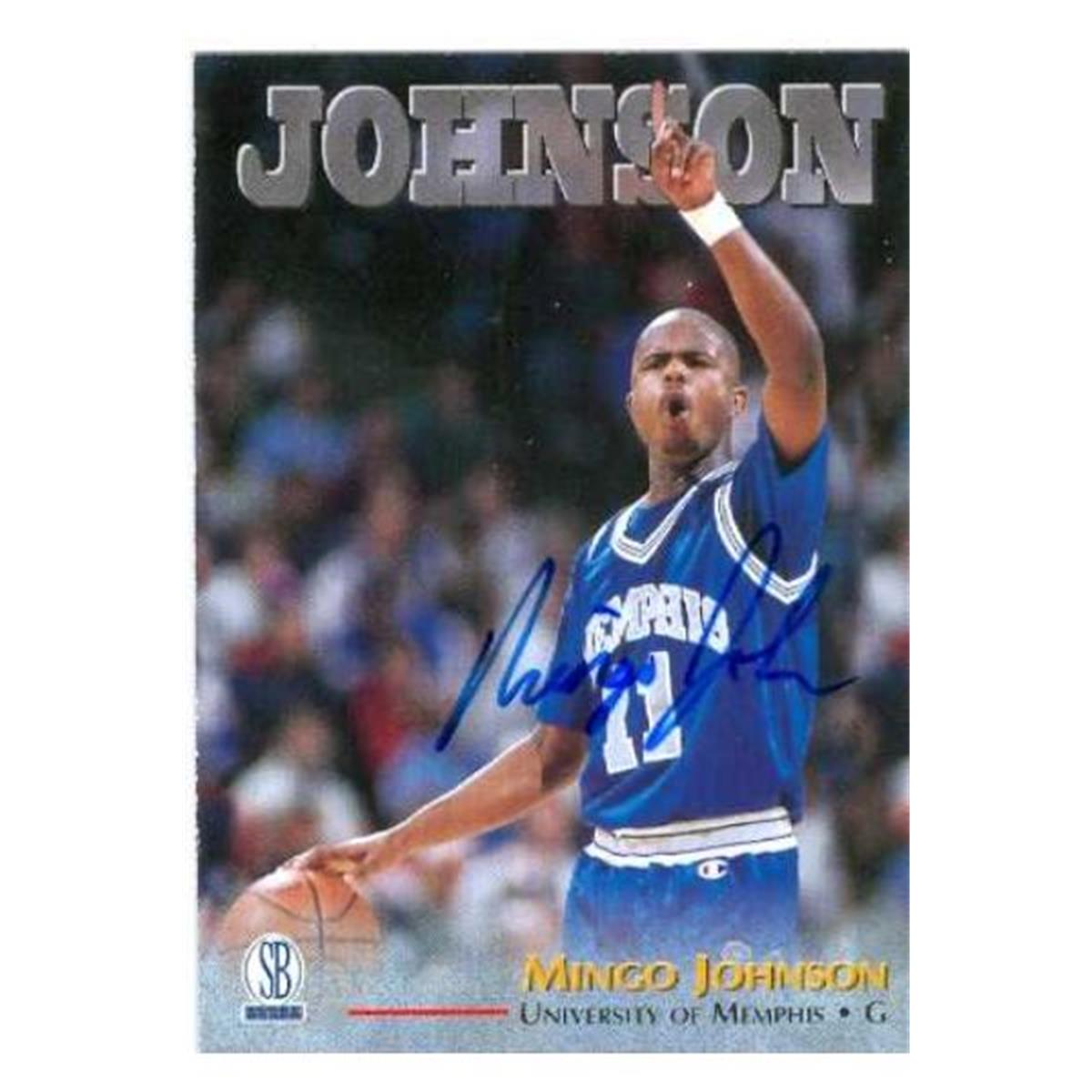 584716 Mingo Johnson Autographed Basketball Card - Memphis