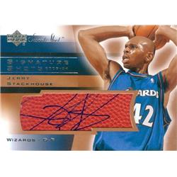 584835 Jerry Stackhouse Autographed Basketball Card - Washington Wizards 2003 Upper Deck Sweet Shot - No.JS
