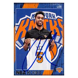 585023 Courtney Lee Autographed Basketball Card - New York Knicks 2016 Panini Hoops - No.192