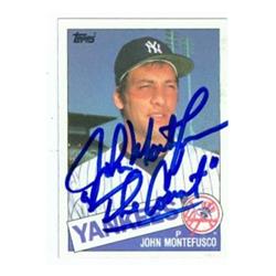 585516 John Montefusco Autographed Baseball Card - New York Yankees 1985 Topps - No.301 Inscribed the Count