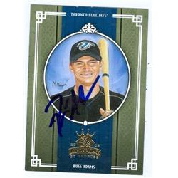 585809 Russ Adams Autographed Baseball Card - Diamond King Donruss Baseball Card 2005 - No.247 Toronto Blue Jays