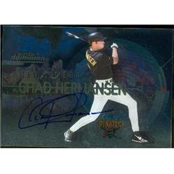 586038 Chad Hermansen Autographed Baseball Card - Pittsburgh Pirates 2000 Skybox Dominion - No.20