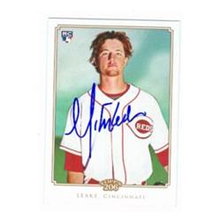 586167 Mike Leake Autographed Baseball Card - Cincinnati Reds 2010 Topps 206 - No.17 -  Autograph Warehouse