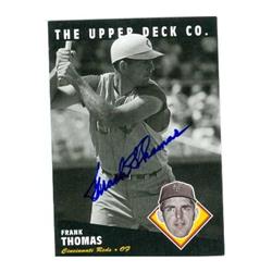 586422 Frank Thomas Autographed Baseball Card - Cincinnati Reds New York Mets 1994 Upper Deck - No.126 All Time Heroes
