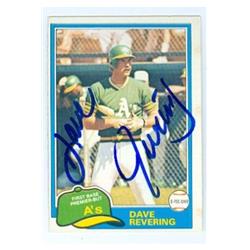 586467 Dave Revering Autographed Baseball Card - Oakland Athletics 1981 O Pee Chee - No.57 -  Autograph Warehouse