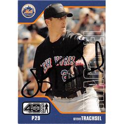 586869 Steve Trachsel Autographed Baseball Card - New York Mets 2002 Upper Deck Forty Man - No.821
