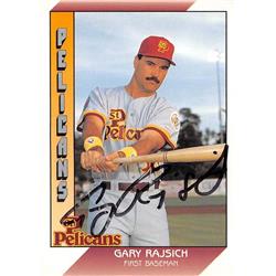 586972 Gary Rajsich Autographed Baseball Card - 1991 Pacific Senior League - No.156 St Petersburg Pelicans