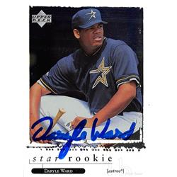 618756 Daryle Ward Autographed Baseball Card - Houston Astros, SC 1998 Upper Deck Star Rookie - No.585