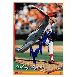 Bobby Ayala autographed Baseball Card (Cincinnati Reds, SC) 1994 Topps #673 - Baseball Slabbed Autographed Cards