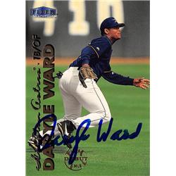618891 Daryle Ward Autographed Baseball Card - Houston Astros, SC 1999 Fleer Tradition - No.244