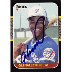618980 Glenallen Hill Autographed Baseball Card - Toronto Blue Jays, SC 1987 Donruss - No.561