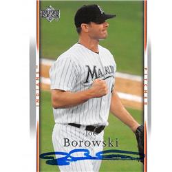 Joe Borowski autographed baseball card (Florida Marlins with Cleveland Indians) 2007 Upper Deck #329 - MLB Autographed Baseball Cards