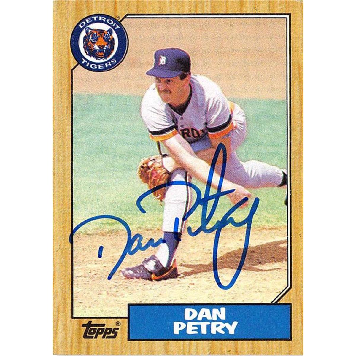 Dan Petry autographed baseball card (Detroit Tigers) 1987 Topps #752 - Baseball Slabbed Autographed Cards