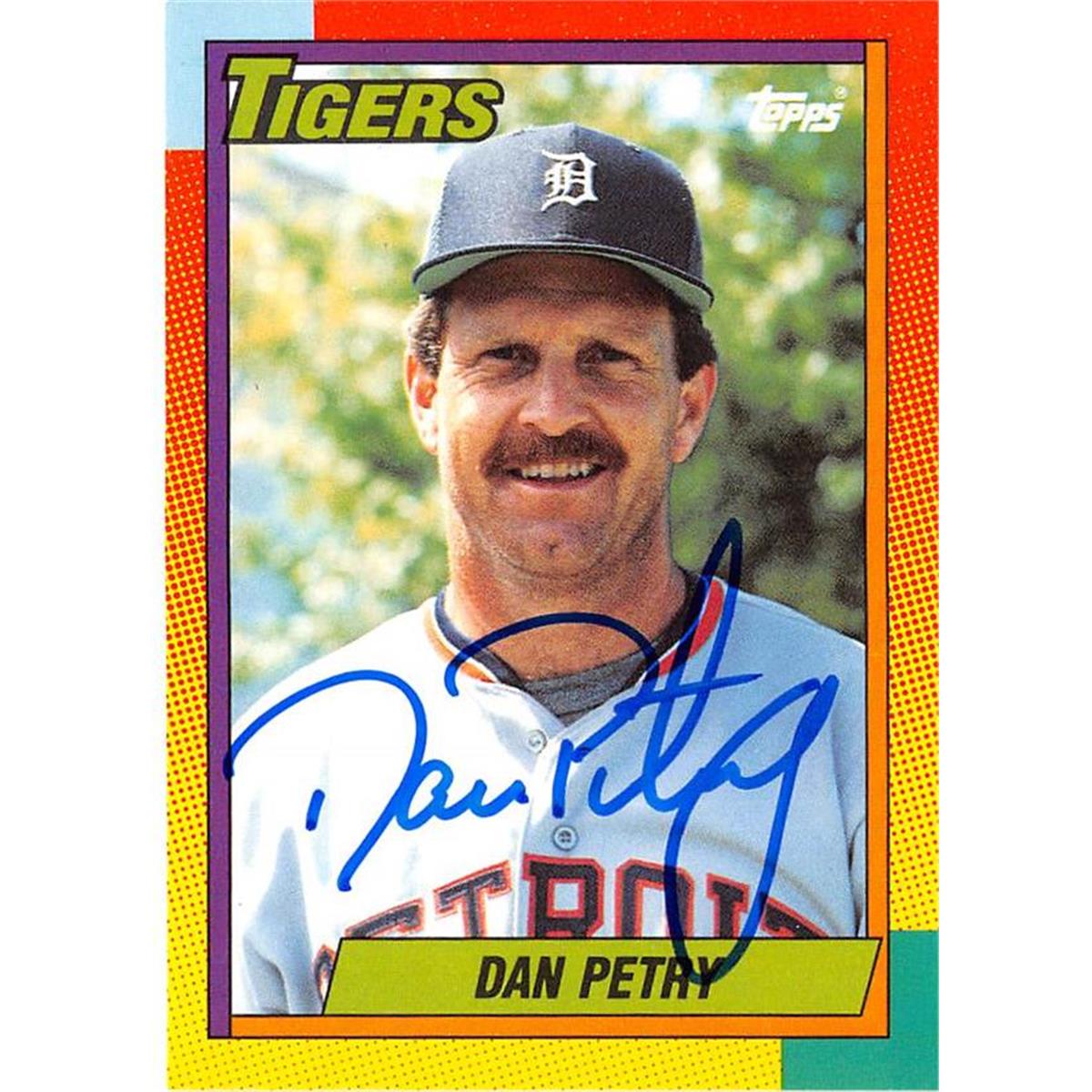 Dan Petry autographed baseball card (Detroit Tigers) 1990 Topps #93T - Baseball Slabbed Autographed Cards