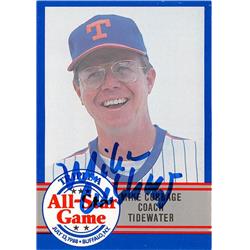 619468 Mike Cubbage Autographed Baseball Card  1988 Pro  NoAAA54 All Star Game Tidewater Tides Mets Minor League 67