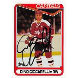 Dino Ciccarelli autographed Hockey Card (Washington Capitals) 1990 Topps #100 - Hockey Slabbed Autographed Cards